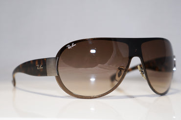 RAY-BAN Mens Designer Sunglasses Brown Shield RB 3350 004/13 15867