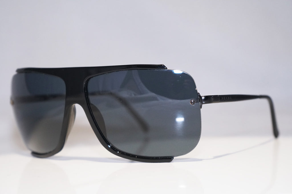 PRADA 1990 Vintage Mens Designer Sunglasses Black Square SPR 01G 1AB-1A1 14666