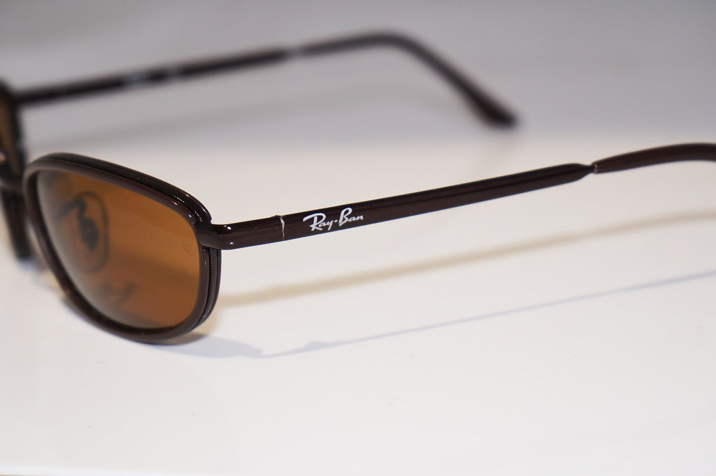 RAY-BAN Vintage Mens Designer Sunglasses Bronze Oval RB 3046 W3089 14673