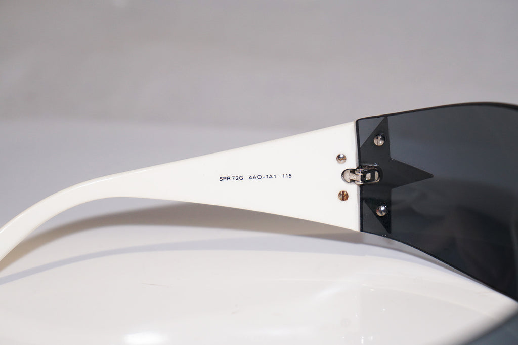 PRADA Mens Unisex Designer Star Sunglasses White Shield SPR 72G 4A0-1A1 14716