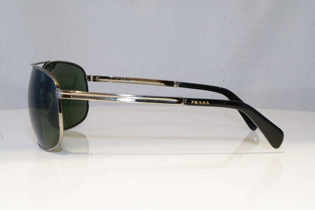 PRADA Mens Boxed Designer Sunglasses Silver Pilot SPR 60M 5AV-301 20541