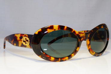 GUCCI Womens Vintage 1990 Designer Sunglasses Brown Oval GG 2400 02Y 20535