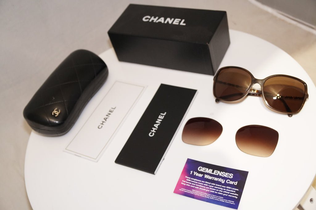 CHANEL Womens Boxed Designer Sunglasses Brown LEATHER CHAIN 5210-Q 617/3B 16732