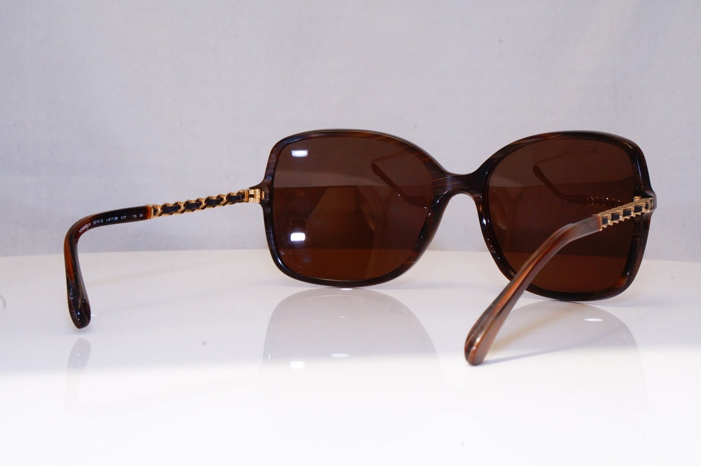 CHANEL Womens Boxed Designer Sunglasses Brown LEATHER CHAIN 5210-Q 617/3B 16732