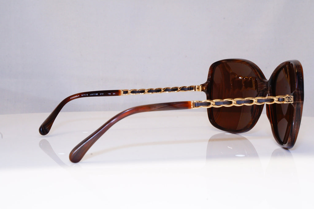 CHANEL Womens Boxed Designer Sunglasses Brown LEATHER CHAIN 5210-Q 617/3B 16732