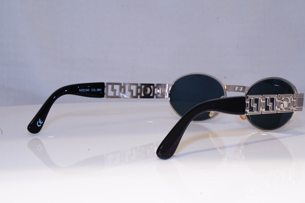 GIANNI VERSACE Mens Womens Vintage Designer Sunglasses Silver MOD S43 26M 18329