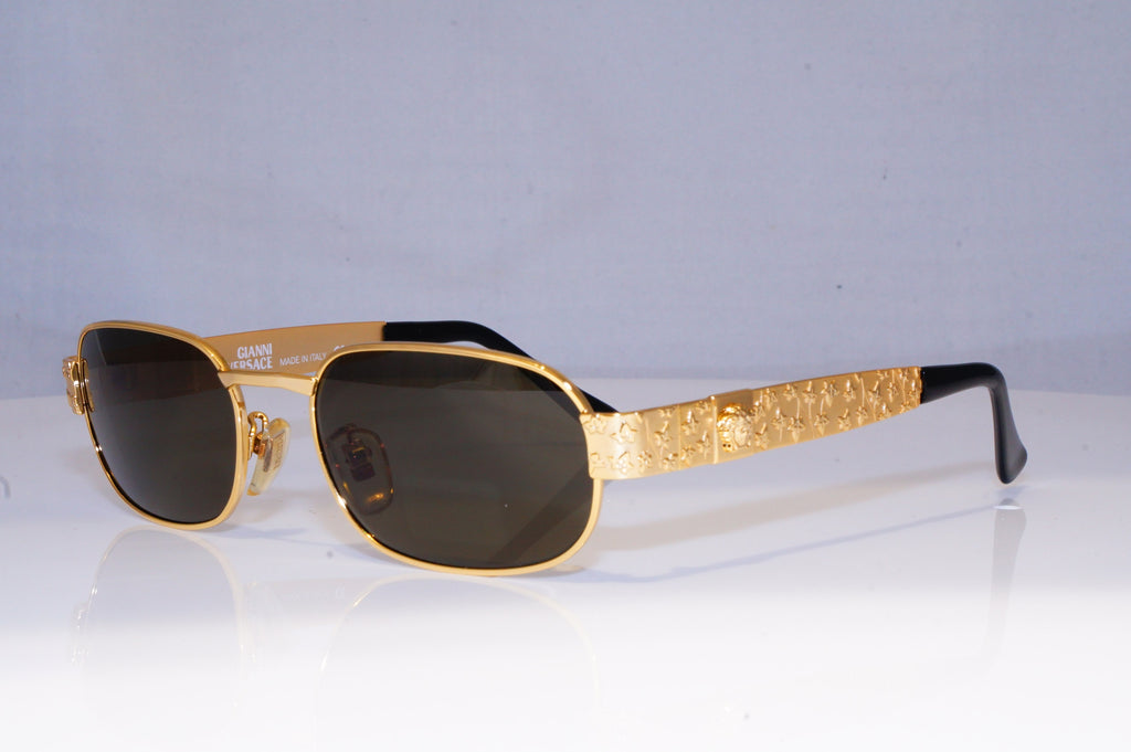 GIANNI VERSACE Mens Womens Vintage Designer Sunglasses Gold MOD X03 030 18299