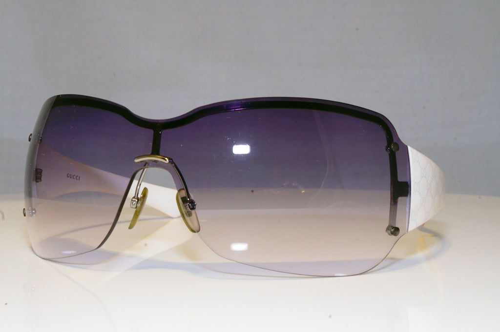 GUCCI Mens Designer Sunglasses White Shield GG 1825 BLYO0 16869
