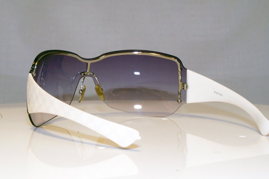 GUCCI Mens Designer Sunglasses White Shield GG 1825 BLYO0 16869
