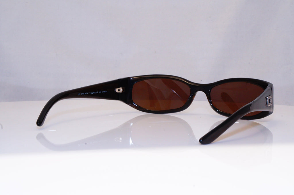 GUCCI Mens Vintage 1990 Designer Sunglasses Brown Rectangle GG 1483 AD6 16885