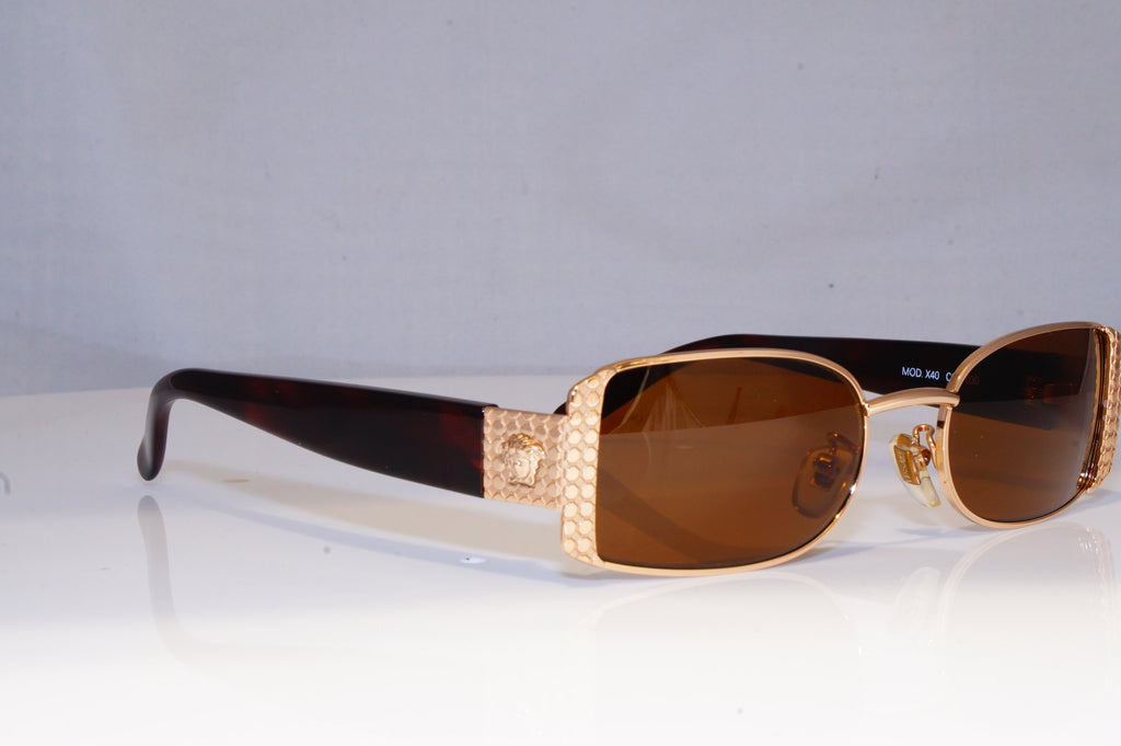 GIANNI VERSACE Mens Womens Vintage Designer Sunglasses Gold MOD X40 030 18398