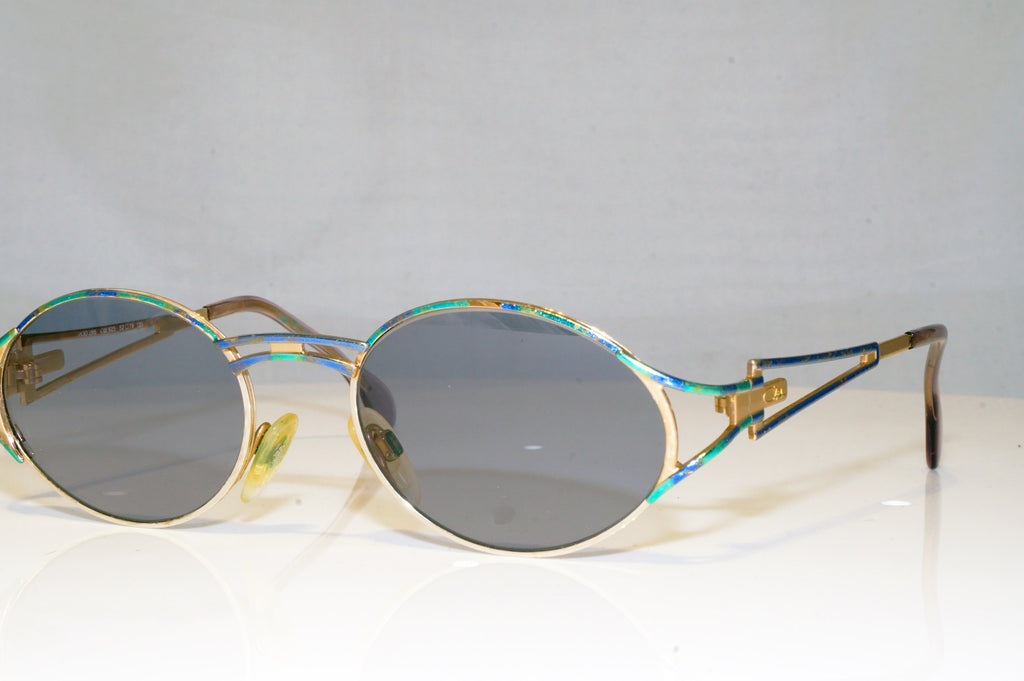 CAZAL Mens Vintage 1990 Designer Sunglasses Gold Rectangle 285 COL 625 17019