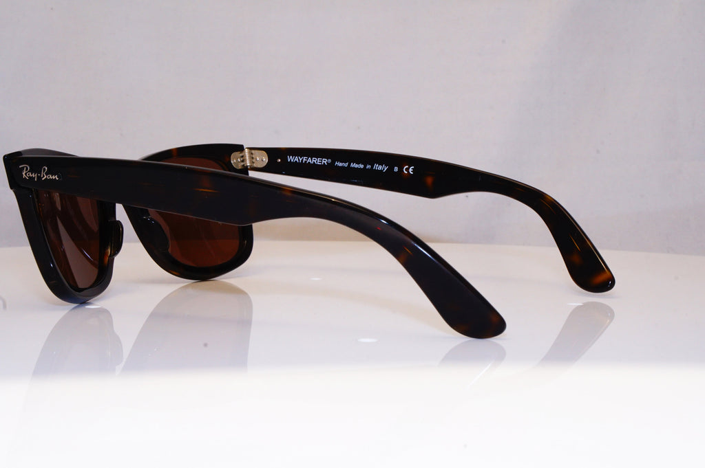 RAY-BAN Mens Vintage 1990 Designer Sunglasses Brown Wayfarer RB 2140 902 17318