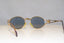 CAZAL Mens Vintage 1990 Designer Sunglasses Gold Rectangle 285 COL 625 17019