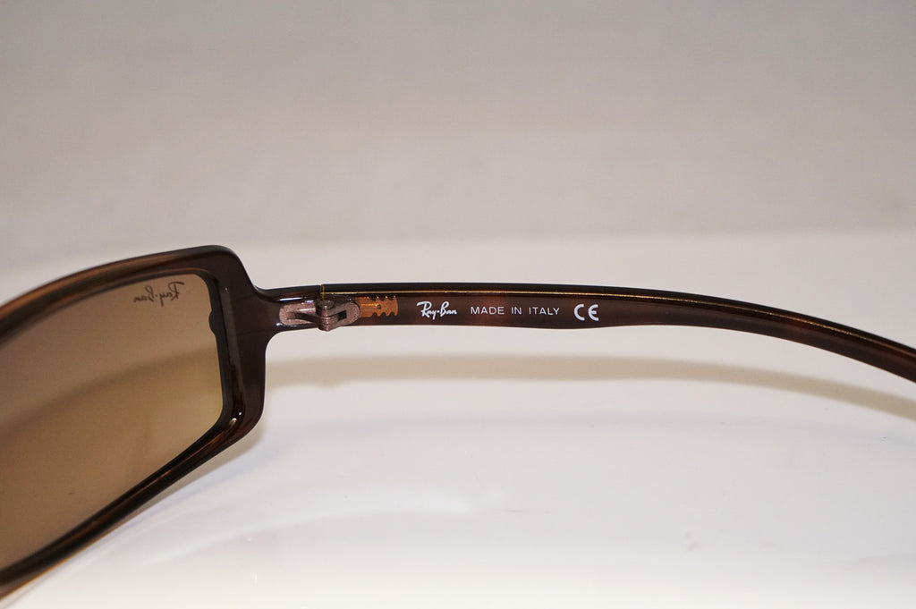 RAY-BAN Vintage Mens Designer Sunglasses Brown Wrap RB 4071 642/13 14883