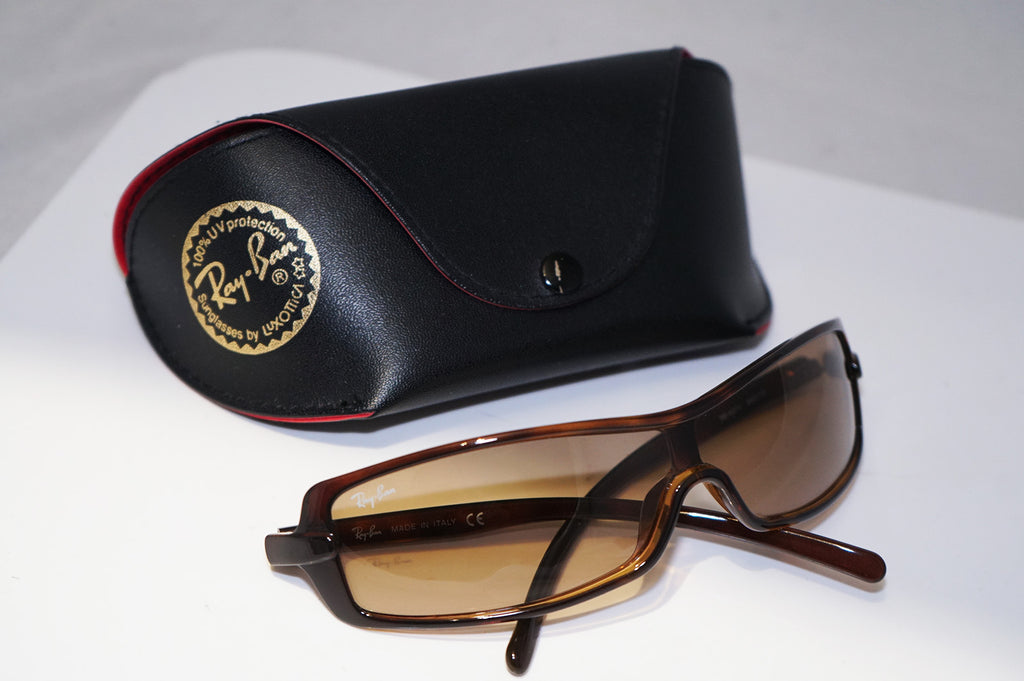 RAY-BAN Vintage Mens Designer Sunglasses Brown Wrap RB 4071 642/13 14883