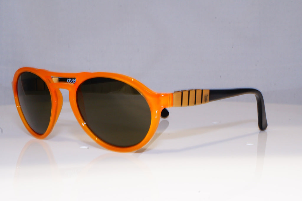 GIANNI VERSACE Mens Vintage Designer Sunglasses Orange Pilot MOD 535 682 18269