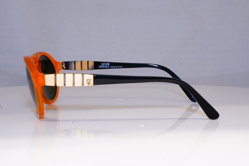 GIANNI VERSACE Mens Vintage Designer Sunglasses Orange Pilot MOD 535 682 18269