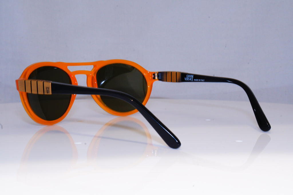 GIANNI VERSACE Mens Vintage Designer Sunglasses Orange Pilot MOD 535 682 18269