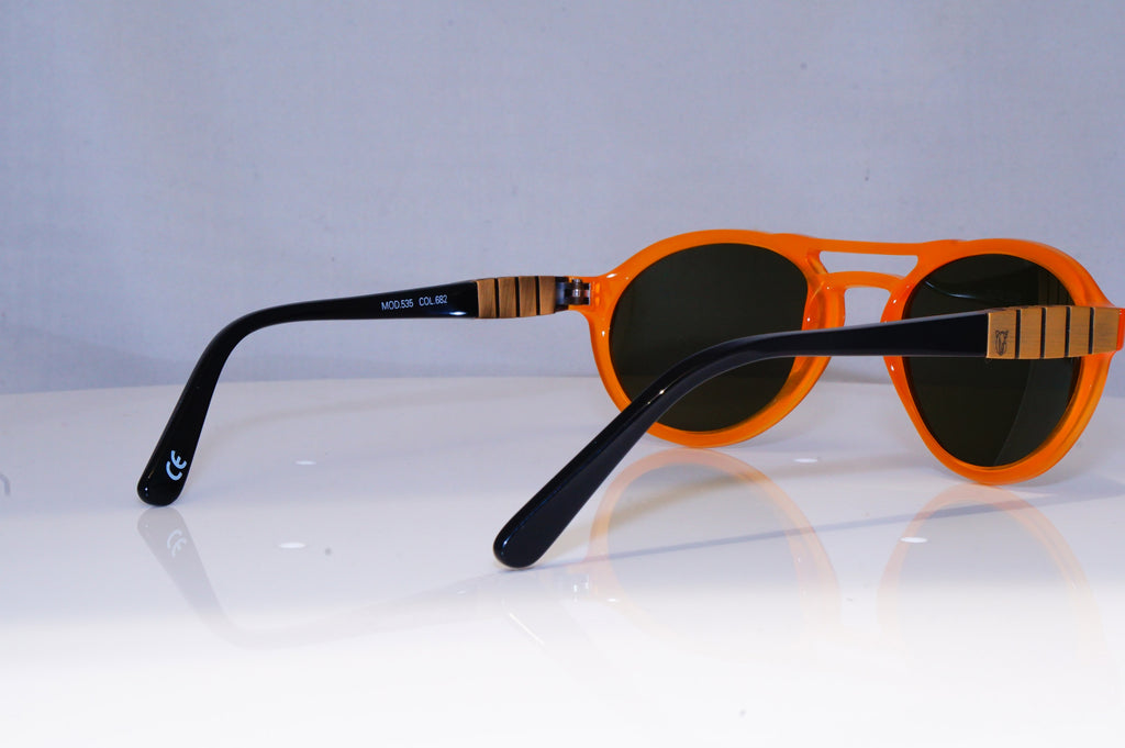 GIANNI VERSACE Mens Vintage Designer Sunglasses Orange Pilot MOD 535 682 18269