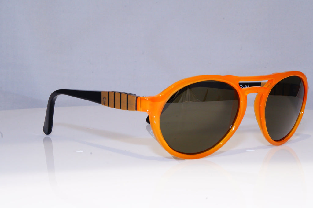GIANNI VERSACE Mens Vintage Designer Sunglasses Orange Pilot MOD 535 682 18269