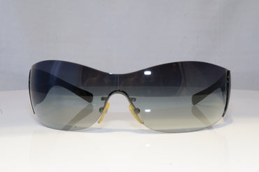 PRADA Mens Womens Designer Sunglasses Black Shield FLAME SPR 58F 1BO-5D1 20509