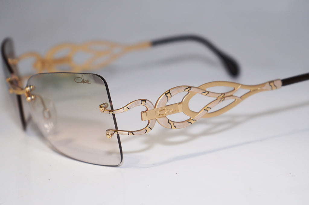 CAZAL Vintage Womens Designer Sunglasses Gold Rectangle MOD 925 COL 234 15943