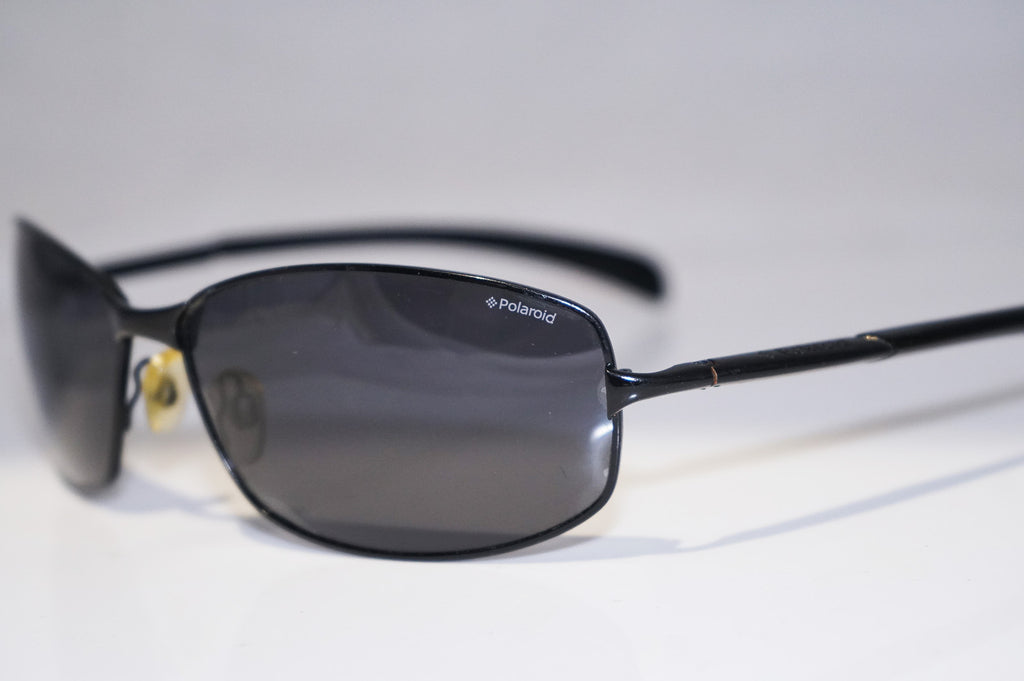 POLAROID Mens Designer Polarized Sunglasses Black Rectangle 1 1 14856