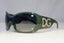 DOLCE & GABBANA Womens Diamante Designer Sunglasses Green Shield DG 6034 20525
