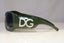 DOLCE & GABBANA Womens Diamante Designer Sunglasses Green Shield DG 6034 20525