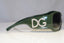 DOLCE & GABBANA Womens Diamante Designer Sunglasses Green Shield DG 6034 20525