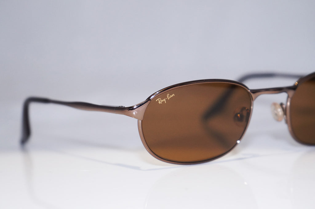 RAY-BAN Vintage Mens Designer Sunglasses Copper Oval W3129 Brn 14842