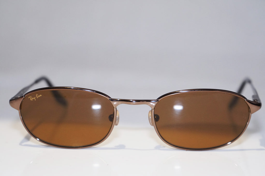 RAY-BAN Vintage Mens Designer Sunglasses Copper Oval W3129 Brn 14842