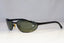RAY-BAN Mens Vintage Designer Sunglasses Black Rectangle FLIGHT W3163 BLK 20516