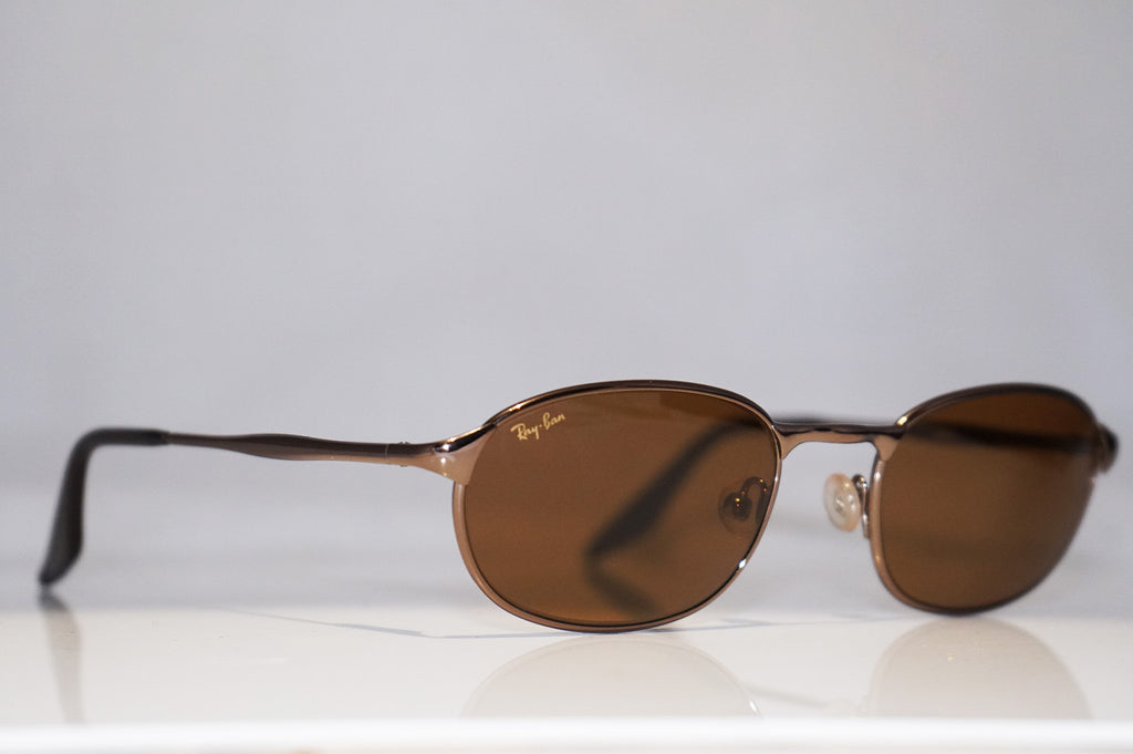 RAY-BAN Vintage Mens Designer Sunglasses Copper Oval W3129 Brn 14842