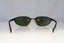 RAY-BAN Mens Vintage Designer Sunglasses Black Rectangle FLIGHT W3163 BLK 20516