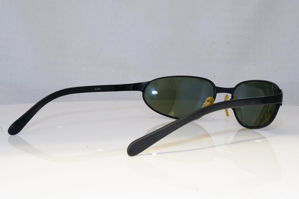 RAY-BAN Mens Vintage Designer Sunglasses Black Rectangle FLIGHT W3163 BLK 20516