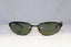RAY-BAN Mens Vintage Designer Sunglasses Black Rectangle FLIGHT W3163 BLK 20516