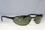 RAY-BAN Mens Vintage Designer Sunglasses Black Rectangle FLIGHT W3163 BLK 20516