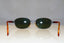 RAY-BAN Mens Vintage 1990 Designer Sunglasses Brown Oval W2960 BRN 16877