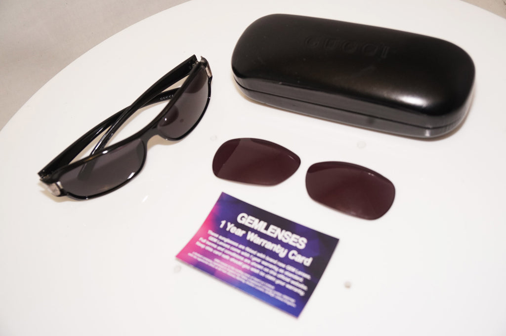 GUCCI Mens Vintage 1990 Designer Sunglasses Black Rectangle GG 2547 NE8 16923