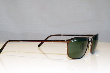 RAY-BAN Mens Vintage 1990 Designer Sunglasses Brown Rectangle RB 3132 012 16973