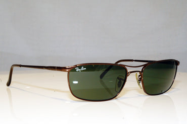 RAY-BAN Mens Vintage 1990 Designer Sunglasses Brown Rectangle RB 3132 012 16973