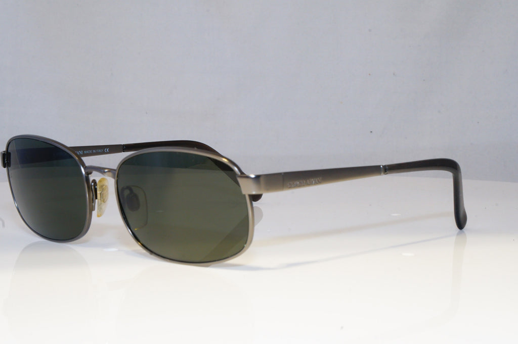 GIORGIO ARMANI Mens Vintage Designer Sunglasses Silver Rectangle 1510 1145 20508