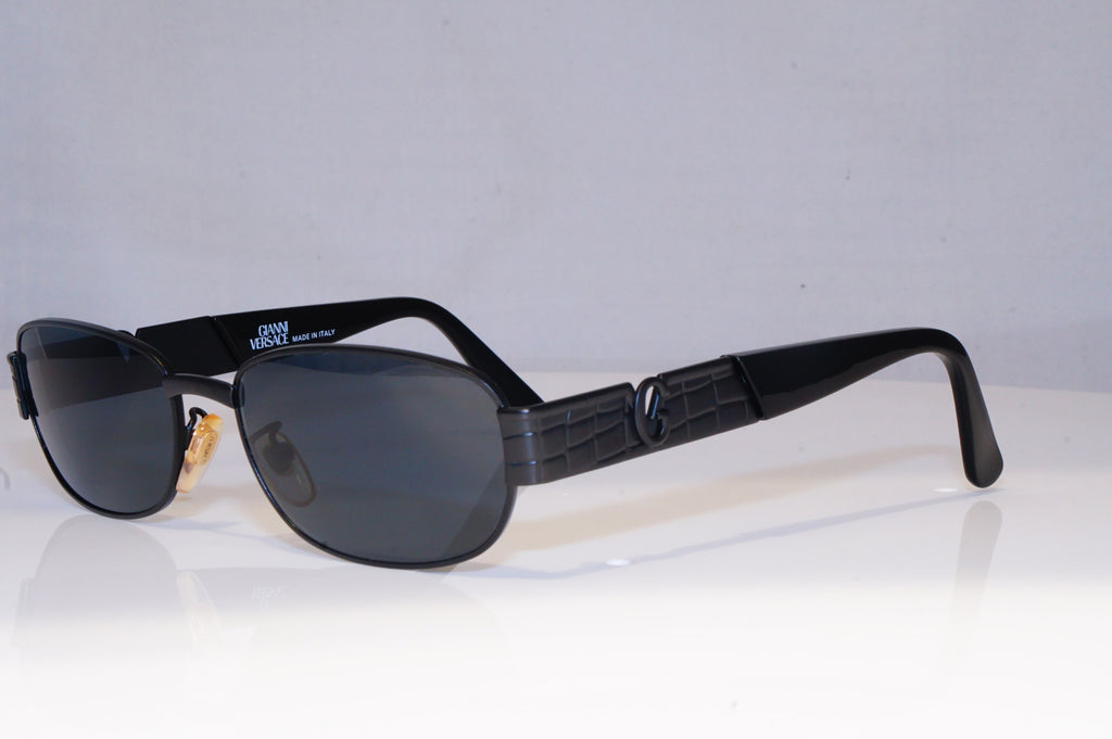 GIANNI VERSACE Mens Vintage Designer Sunglasses Black MOD S21 COL 028 18272