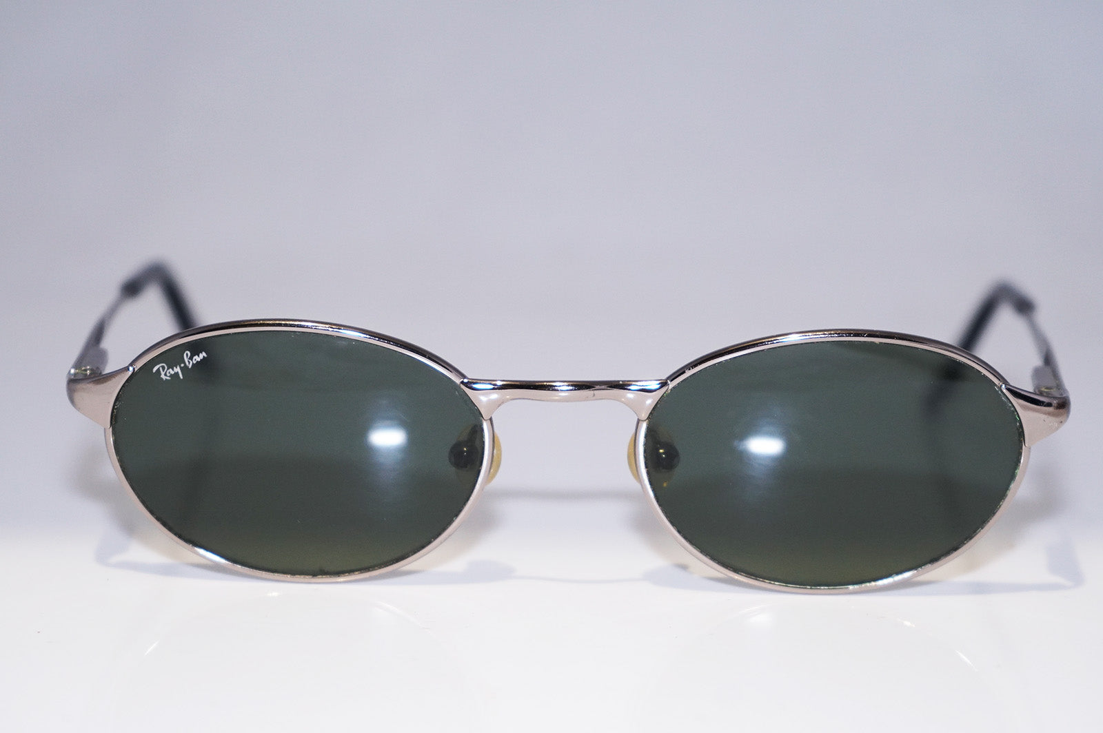 RAY-BAN Vintage Mens Designer Sunglasses Silver Oval RB 3002 W2839 147 ...