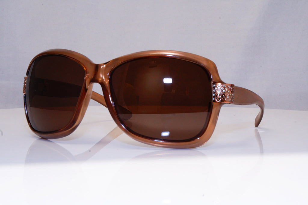 GUCCI Womens Diamante Designer Sunglasses Brown Wrap GG 3985 OVKS2 16793