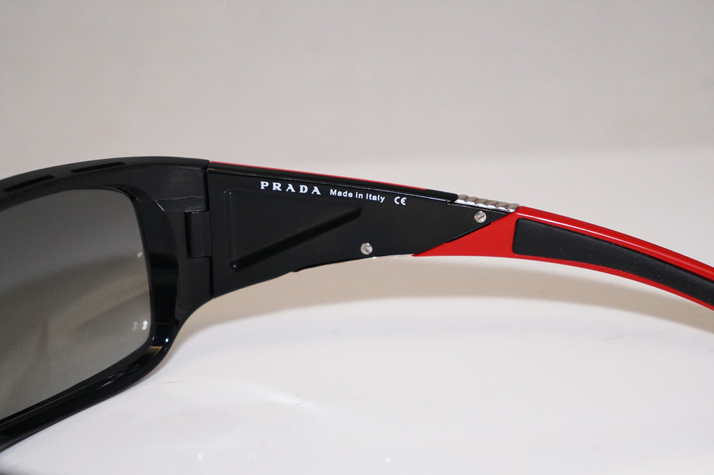 PRADA Mens Designer Sunglasses Black Wrap SPS 06H 7OV-3M1 14870
