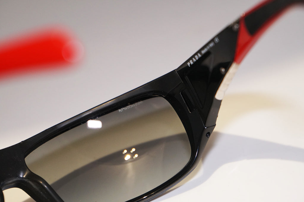 PRADA Mens Designer Sunglasses Black Wrap SPS 06H 7OV-3M1 14870