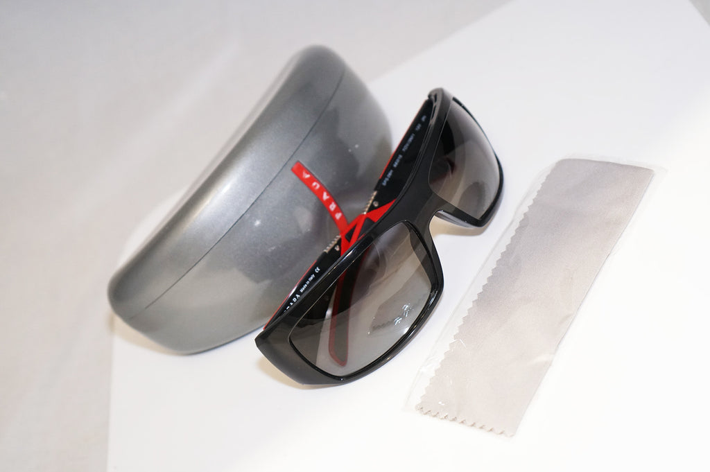 PRADA Mens Designer Sunglasses Black Wrap SPS 06H 7OV-3M1 14870